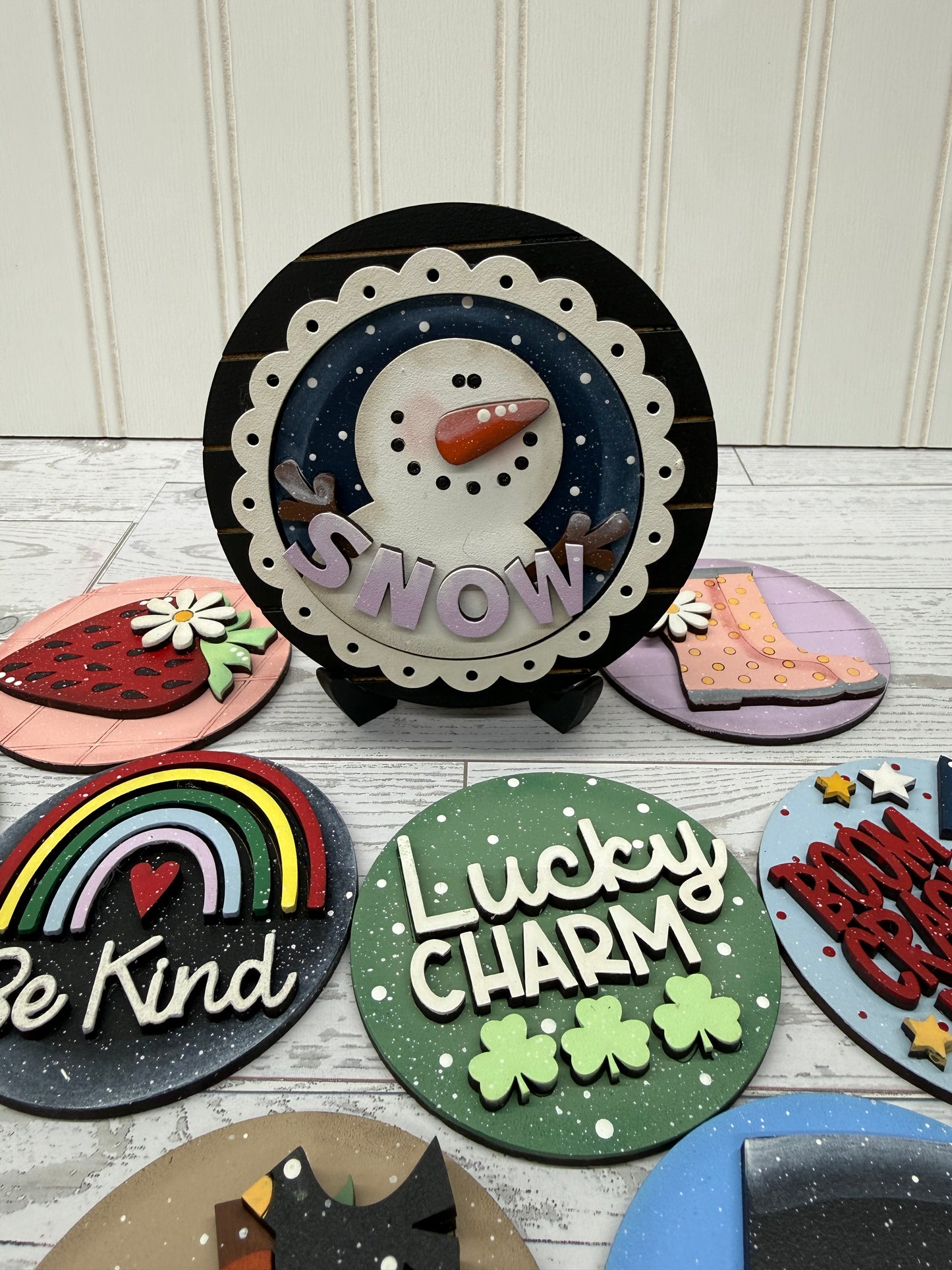 Interchangeable Round Wood Sign Base