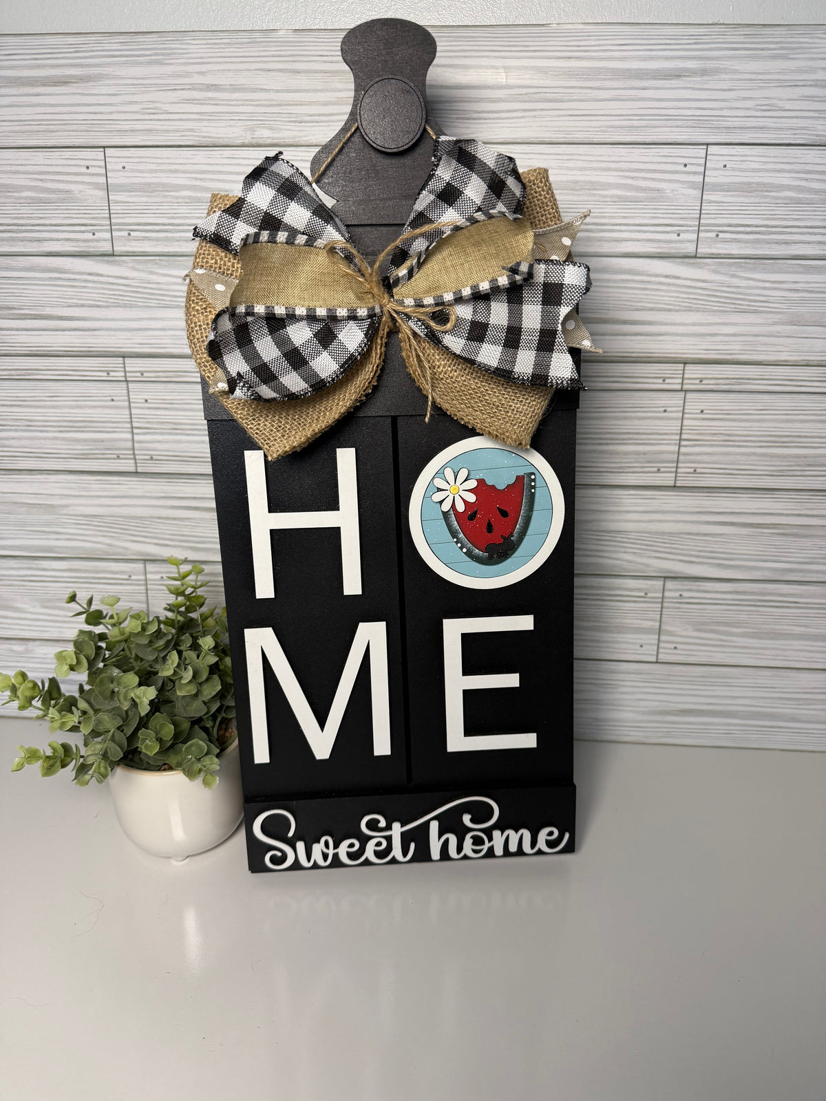 Interchangeable HOME Sweet Home Sign | Hand-Painted Seasonal Home Decor