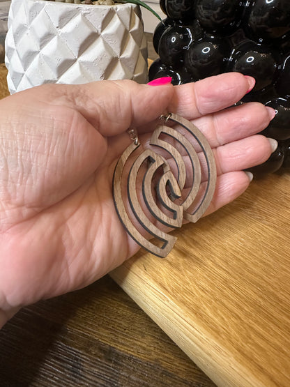 Black Walnut Wood Earrings
