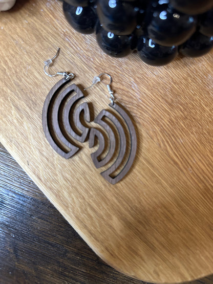 Black Walnut Wood Earrings