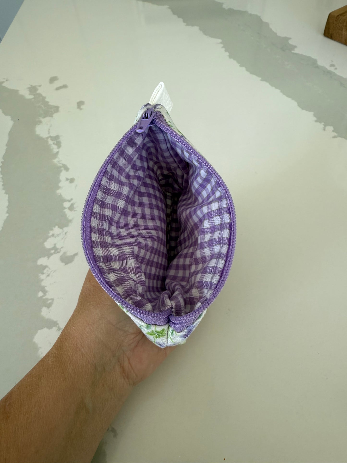 Lavender Field Mini Keychain Wallet