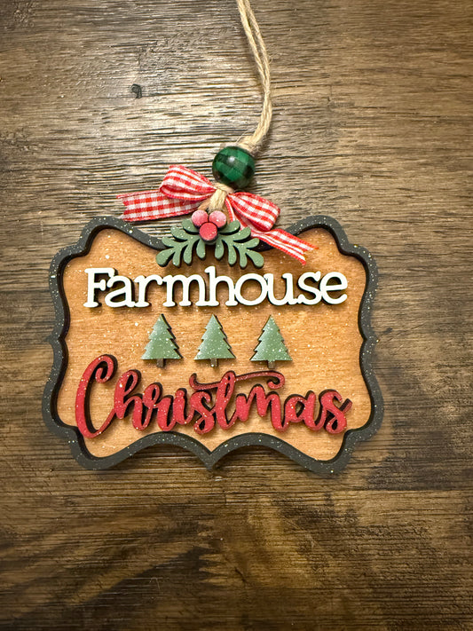 Farmhouse Christmas Ornament