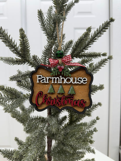 Farmhouse Christmas Ornament