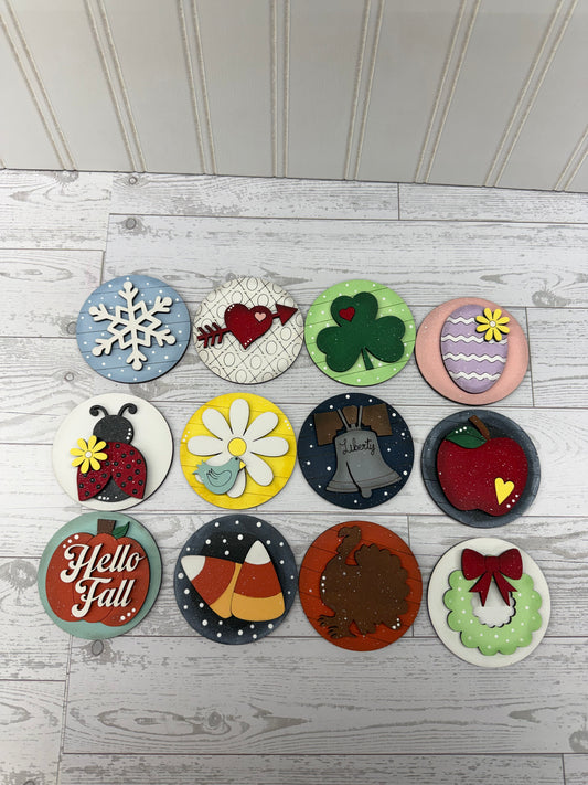 Vol 2 Interchangeable 3 inch Round Sign Set (12 Piece)
