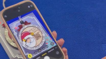 "Here Comes Santa Claus" QR Tracker Ornament