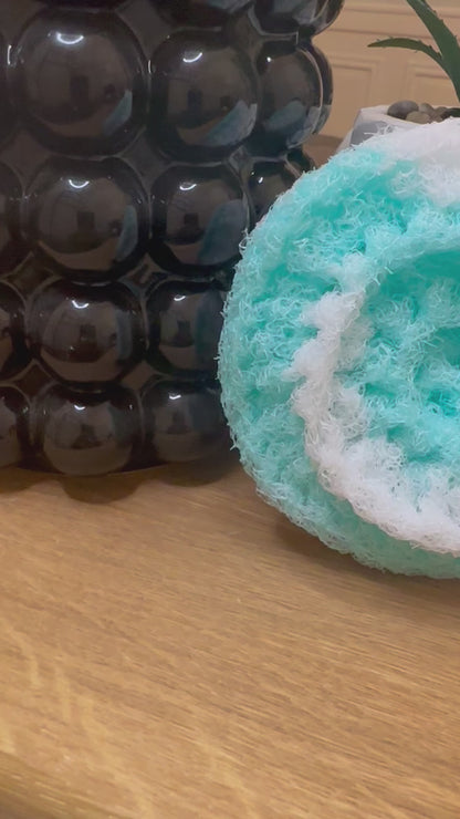 Aqua Swirl Jumbo Scrubbie