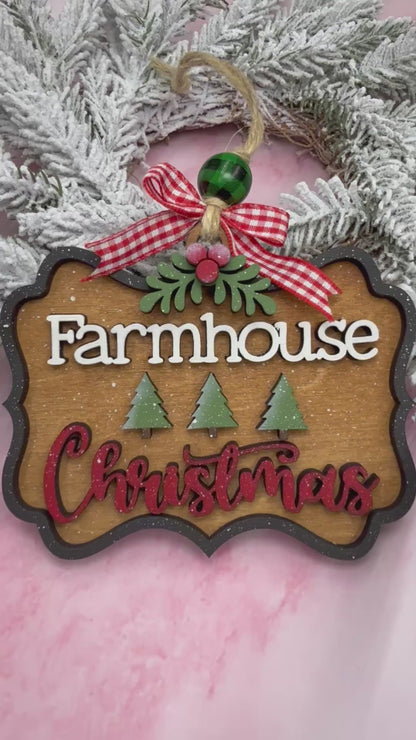 Farmhouse Christmas Ornament